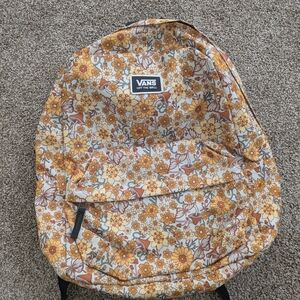 Vans Floral Backpack - Yellow and Brown